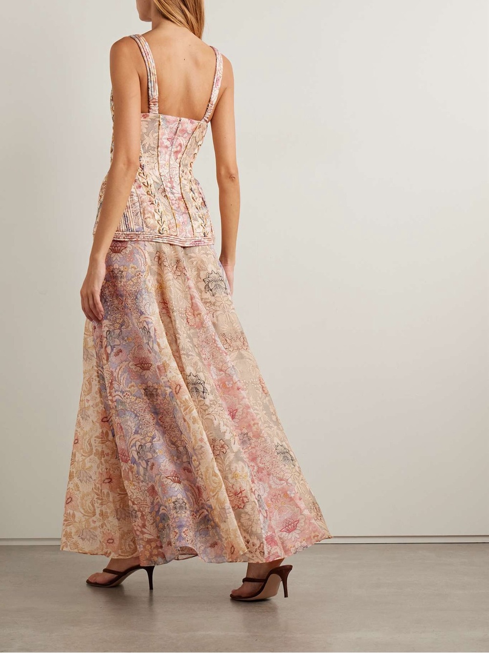 Floral Linen-Silk Maxi - Picture 2 of 4
